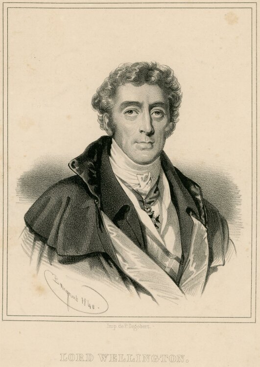Veuve Degobert - Bildnis des Arthur Wellesley, 1. Duke of Wellington - Lithografie - 1840