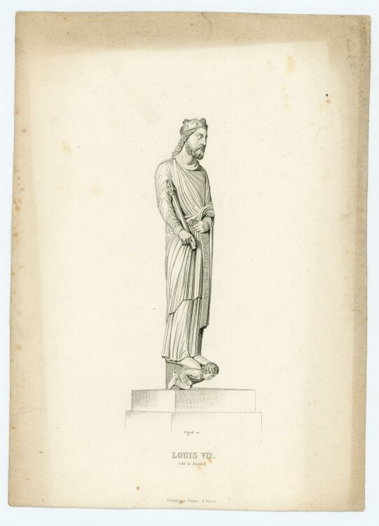 François Pigeot - Bildnis des Louis VII. -...