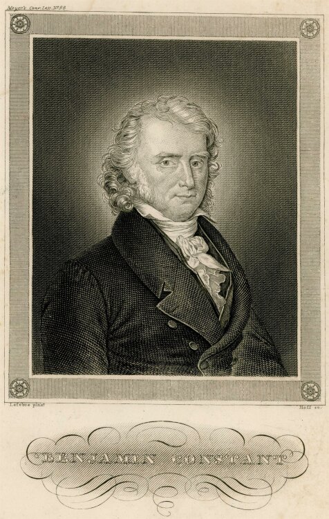 Nikolaus Hoff - Bildnis des Benjamin Constan - Stahlstich - o.J.