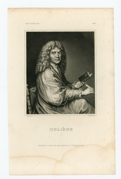 unbekannt - Bildnis des Molière - Stahlstich - o.J.