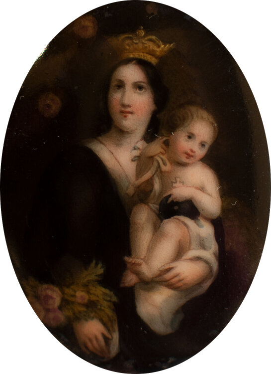 Unbekannt - Madonna mit Kind - Emaille - o.J.