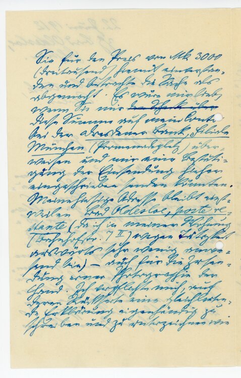 Brief von Momme Nissen an Carl Haberstock - 22.6.1912