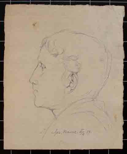 Johannes Hanse - Männliches Porträt - Bleistiftzeichnung - 1887