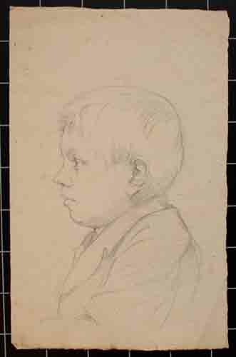 Johannes Hanse - Kinderportrait - Bleistiftzeichnung - um 1880