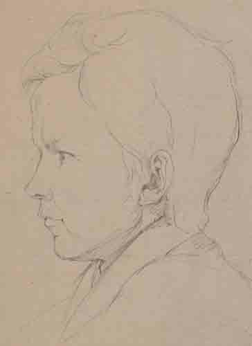 Johannes Hanse - Kinderporträt - Bleistiftzeichnung - um 1880