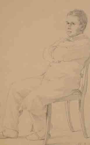 Johannes Hanse - Männerporträt (sitzend) - Bleistiftzeichnung - 1891