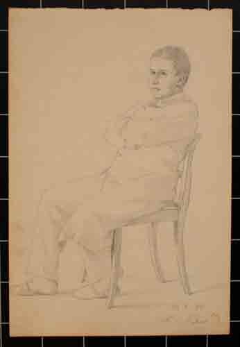 Johannes Hanse - Männerporträt (sitzend) - Bleistiftzeichnung - 1891