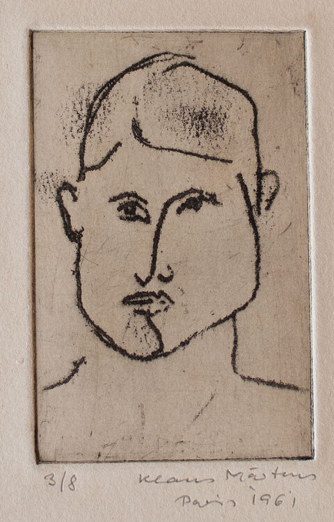 Klaus Märtens - Porträt eines Jungen - Radierung - 1961