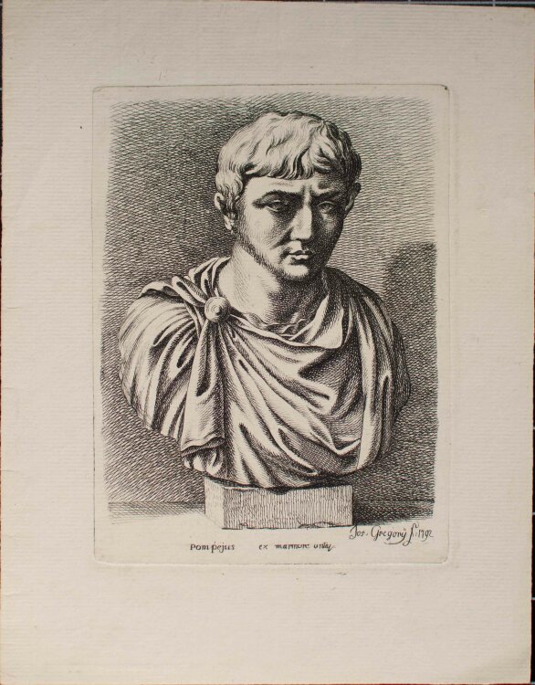 Josef Gregory - Pompejus (ex marmore antiq) - Radierung - 1792
