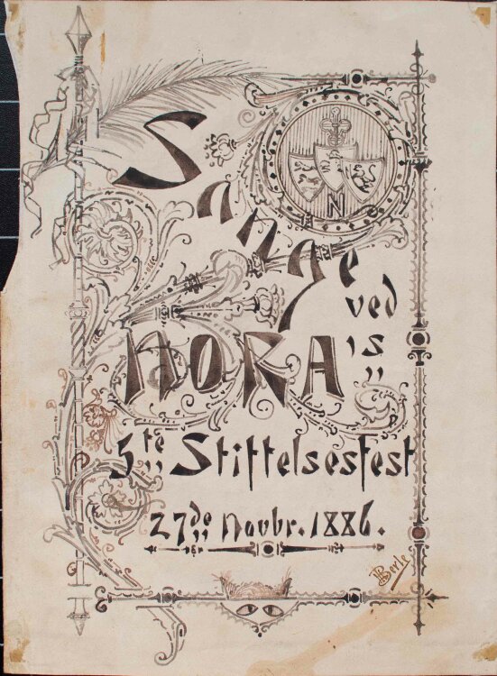 Berle - Sange ved Noras 5te Stittelsesfest (Lieder zum 5. Stiftungstag von Nora) - Zeichnung - 1886