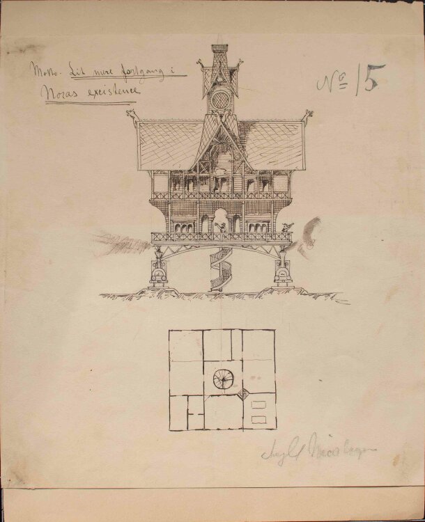 Nicolaysen - Weitere Fortschritte bei Noras Existenz - Zeichnung - um 1880