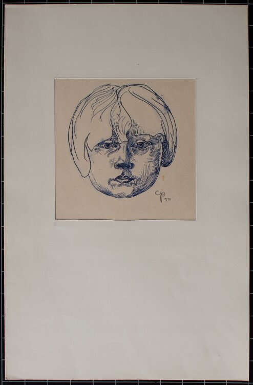 Monogrammist C.P. - Mädchenkopf - Federzeichnung - 1933
