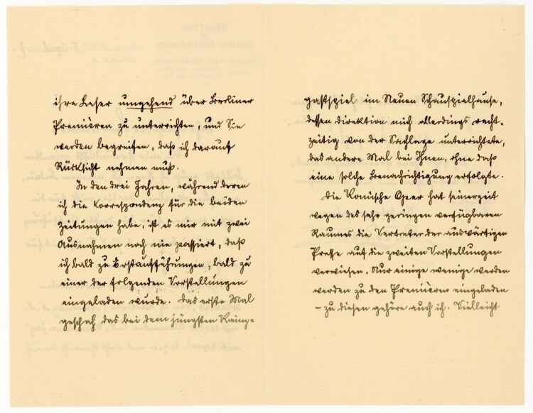 Richard Wilde Brief an unbekannt  - 5.4.1907