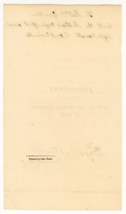 Dugald Stewart Brief an Madame Gautier - 1828