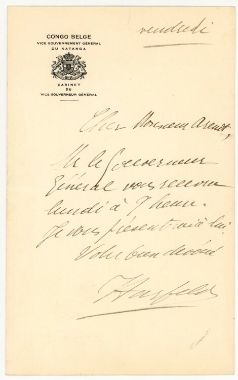 Dr. Max Arndt Brief an Olga Arndt - 1911-1945?
