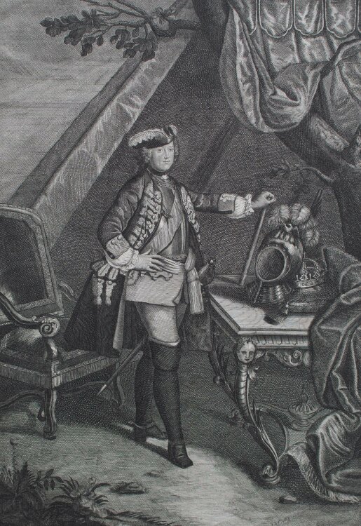 Johann David Schleuen - Herrscherporträt König Friedrichs des Großen - Kupferstich - nach 1742