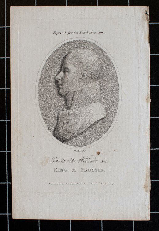 James Heath - Friedrich Wilhelm III. König von Preußen - Punktierstich - 1809