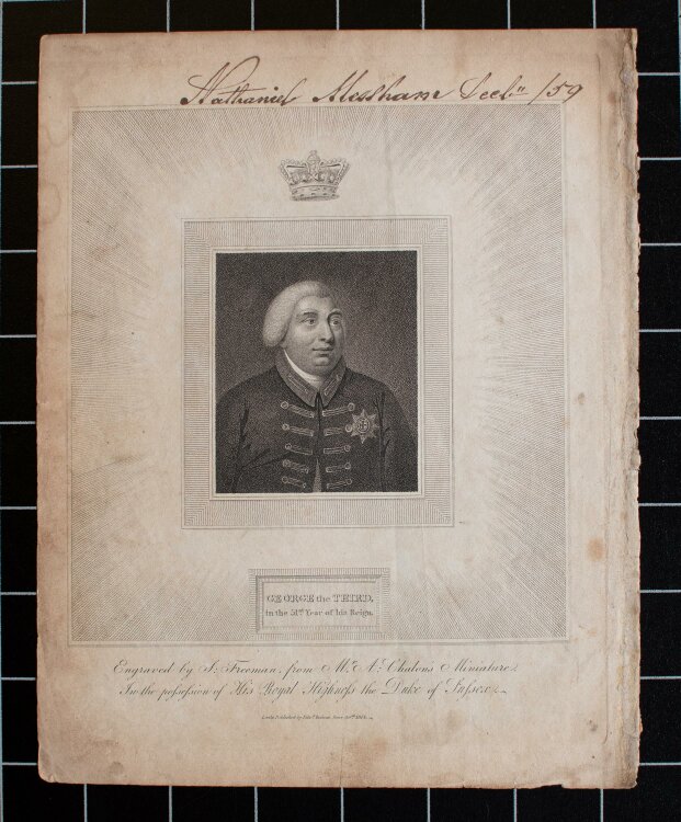 Samuel Freeman - Georg III. Wilhelm Friedrich - Punktierstich - 1814
