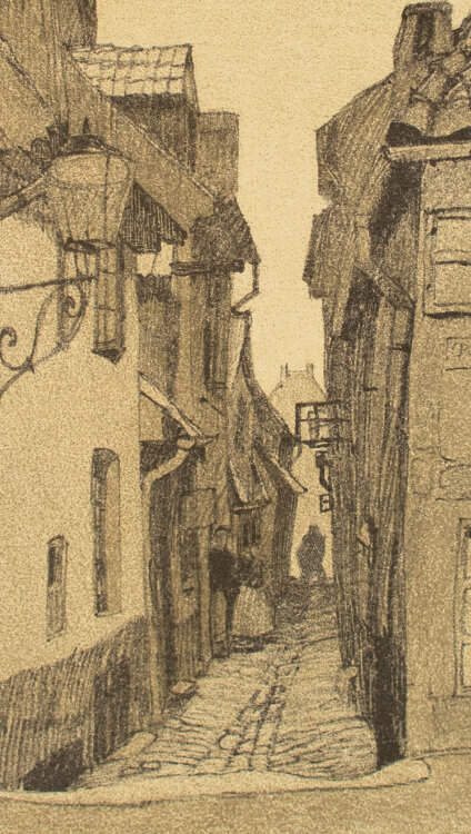 Edmund Schaefer - Straßenansicht Bremen - Lithografie - 1904