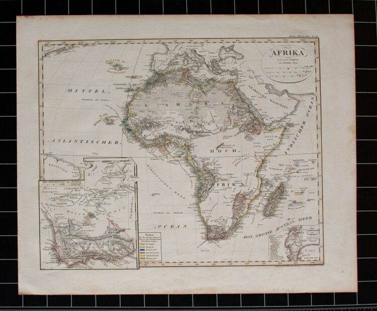 Johann Carl Ausfeld - Landkarte Afrika - kolorierter...