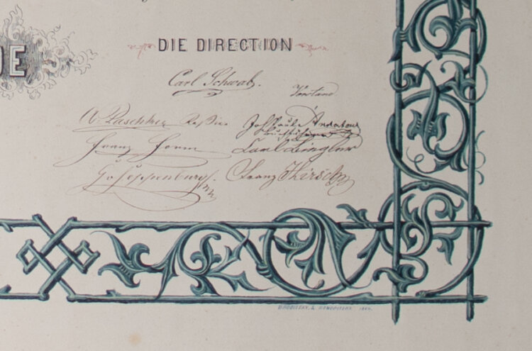 Urkunde - Aushilfskassa K.K. Steuer-Administration in Wien (Wien) - Franz von Heintl jun.  - 31.07.1864