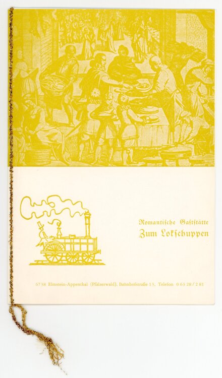 Zum Lockschuppen - Anl. Pfalz - Präsent. Der Bayrischen Vers.kammer - Menükarte  - 14.10.83