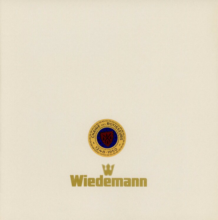 Wiedemann, Chaîne Extra - Menükarte  - 22.10.1988