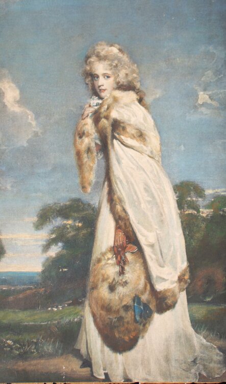 Unbekannt - Elizabeth Farren (1759-1829) spätere Gräfin von Derby - Partiell übermalte Achiogravure - o.J.