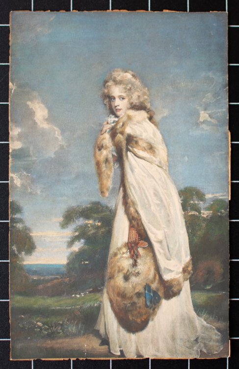 Unbekannt - Elizabeth Farren (1759-1829) spätere Gräfin von Derby - Partiell übermalte Achiogravure - o.J.