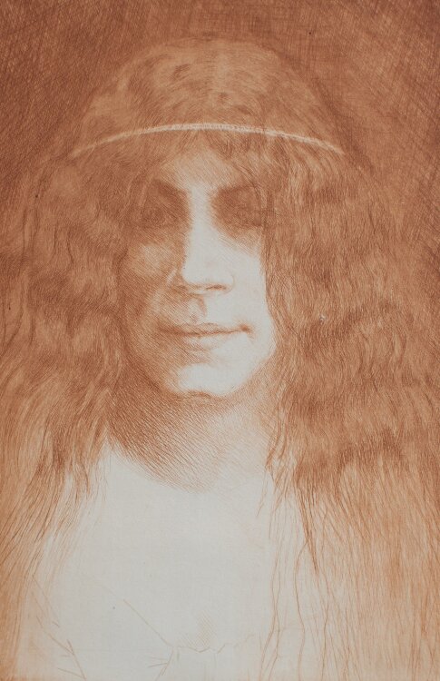 Henri Guérard - Frauenporträt - Radierung - 1897