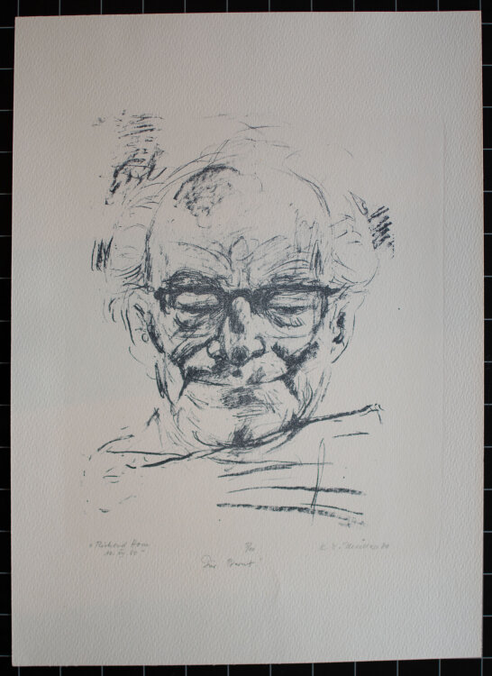Karl Erich Müller - Richard Horn, Bildhauer - Lithografie - 1980