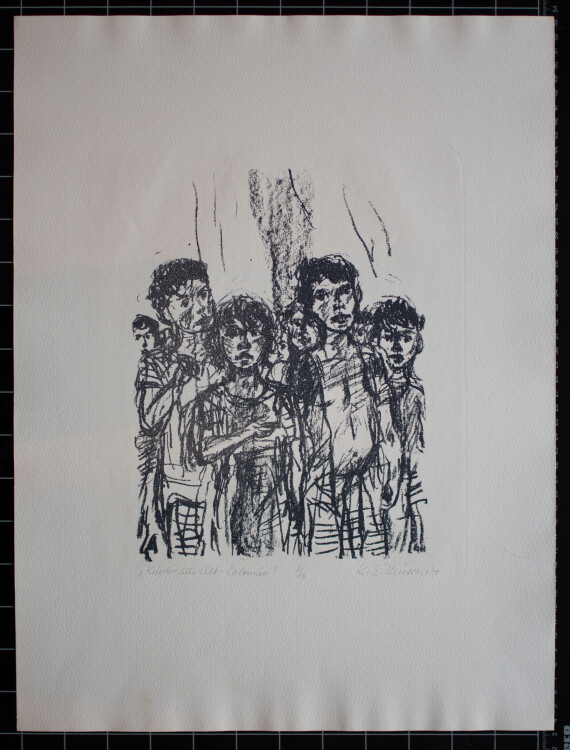 Karl Erich Müller - Kinder aus Alt-Colombo, Sri Lanka - Lithografie - 1980