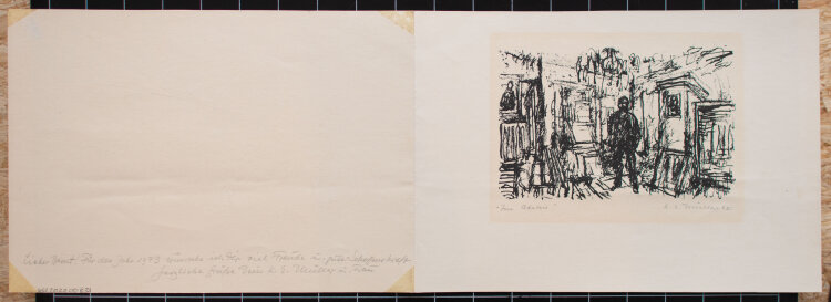 Karl Erich Müller - Im Atelier - Lithografie - 1972
