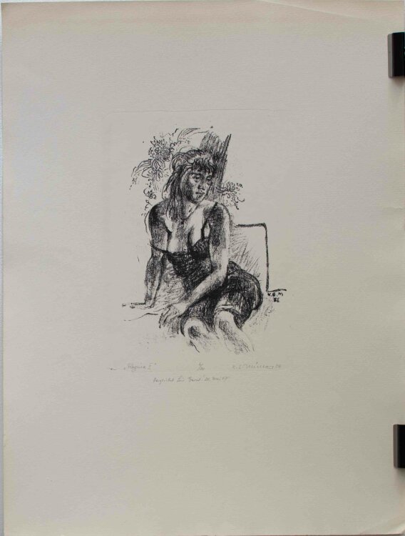 Karl Erich Müller - Regina II - Lithografie - 1986