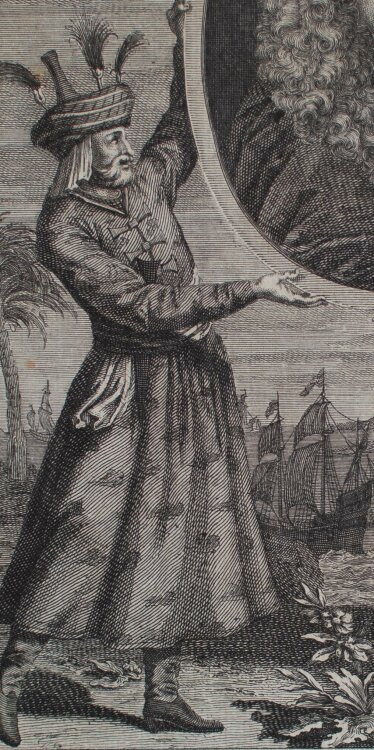 Simon Henri Thomassin - Porträt des Iohannes Chardin Miles (1643-1713) - Kupferstich - 1710