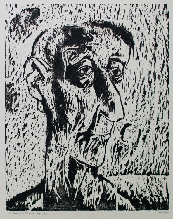 Bernt Wilke - Künstler Franz Grau - Holzschnitt - 1974