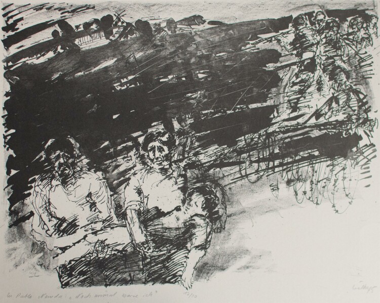 Bernt Wilke - Illustration zu Pablo Neruda (1973) - Lithografie - 1975