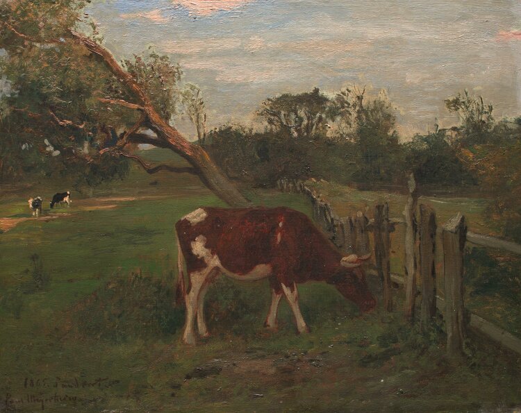 Paul Meyerheim - Kühe auf der Weide, Zandvort...
