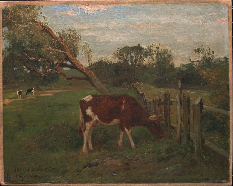 Paul Meyerheim - Kühe auf der Weide, Zandvort Holland - Öl auf Leinwand - 1865