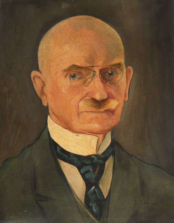 J. Münnich - Männerporträt mit Brille - Öl auf Leinwand - 1925