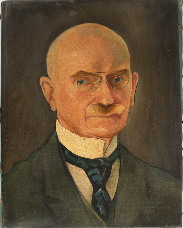 J. Münnich - Männerporträt mit Brille - Öl auf Leinwand - 1925