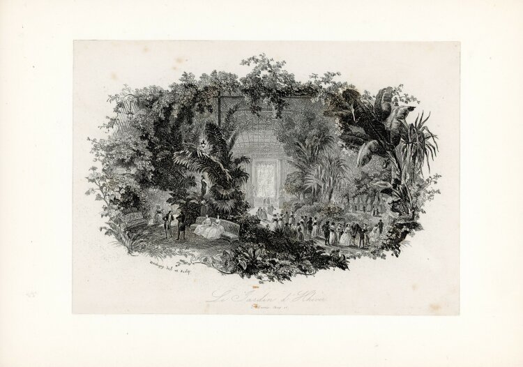 Charles Francois Daubigny - Der Wintergarten - Radierung - 1843