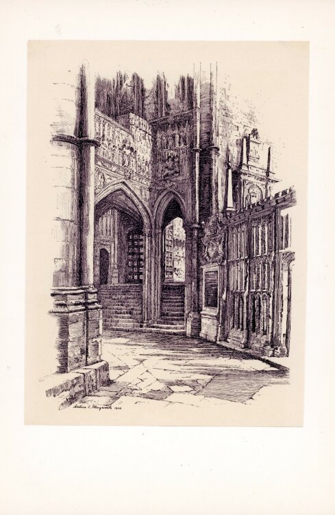 Adeline S. Illingworth - Westminster Abbey, London - Lithografie - 1900