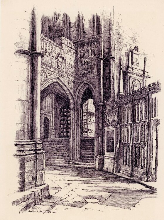 Adeline S. Illingworth - Westminster Abbey, London - Lithografie - 1900