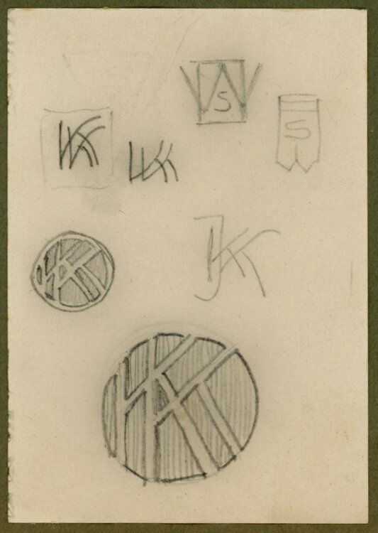Unbekannt - Symbolentwürfe - Bleistiftzeichnung - um 1910/20