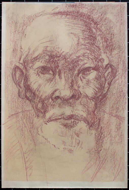 Unbekannt - Porträt eines alten Mannes - Lithografie...
