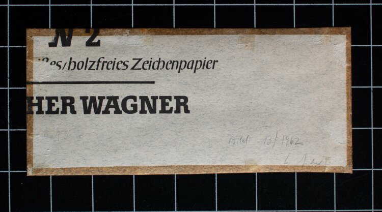 Lothar Fischer - Abstrakte Formen Weiß-Rosa - Gouache auf Papier - 20. Jh.