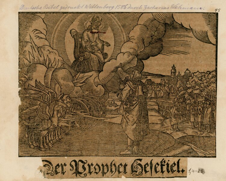 unbekannt - Der Prophet Hesekiel - 1586 - Holzschnitt