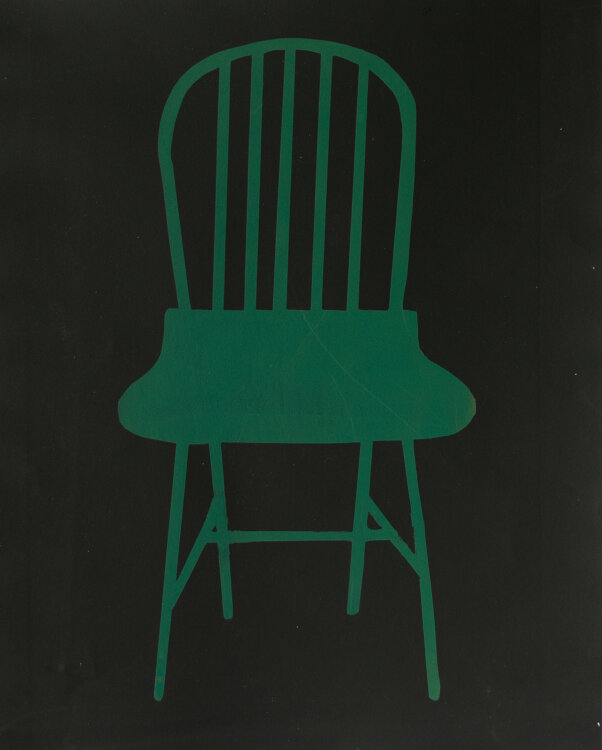 Unleserlich signiert (Rut?) - Green Chair on Black - 2015 - Offsetdruck