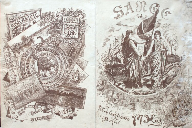 Unbekannt - Umschlagentwurf Sange Noras Fest - 17.05.1883 - Druckgrafik